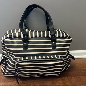 Black and White Striped Tote Bag